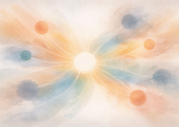 an abstract pastel image showing the concept of reaching out an connection